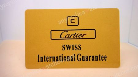 Cartier Watch Warranty Card - Replica Watch Certificate Card